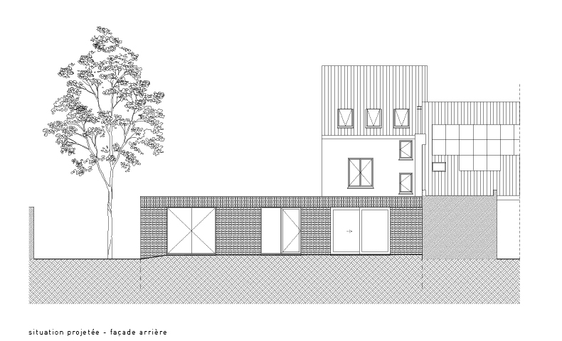 atelier4cinquieme, atelier 4/5, atelier 4 cinquième, architecture, rénovation, bruxelles, maison unifamiliale, Melle, architecte, patio, briques, béton, architecte