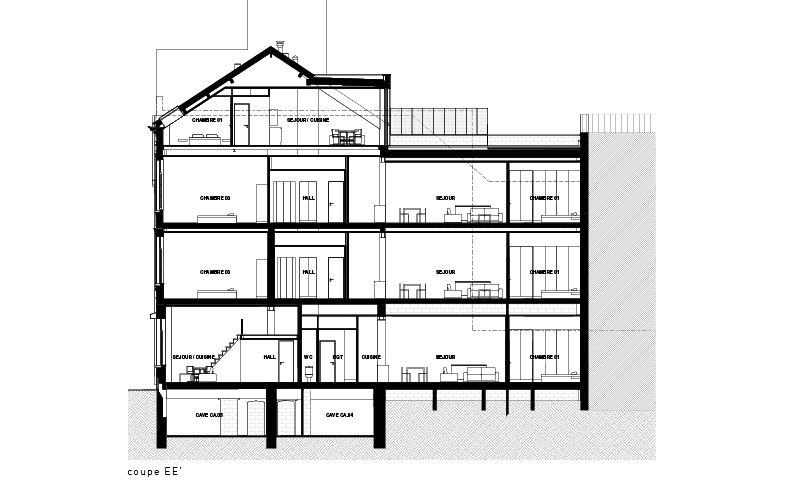 atelier4cinquieme, atelier 4/5, atelier 4 cinquième, architecture, rénovation, bruxelles, ixelles, flagey, immeuble appartements, design, néoclassique, architecte